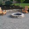 Stone fire pit in Savage 