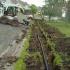 a look at the drain tile trench 